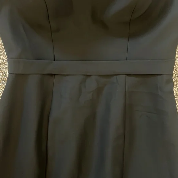 A-line High Neck Floor-Length Chiffon Lace Bridesmaid Dress - Picture 8 of 8